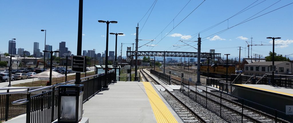 Denver RTD train station platform