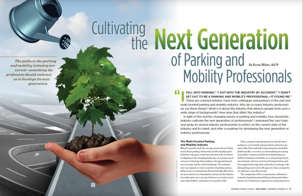 Page from July issue of Parking & Mobility magazine