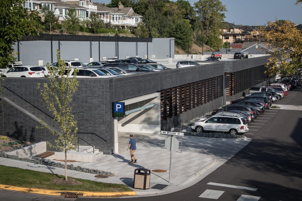 Mill Street parking structure seen from above